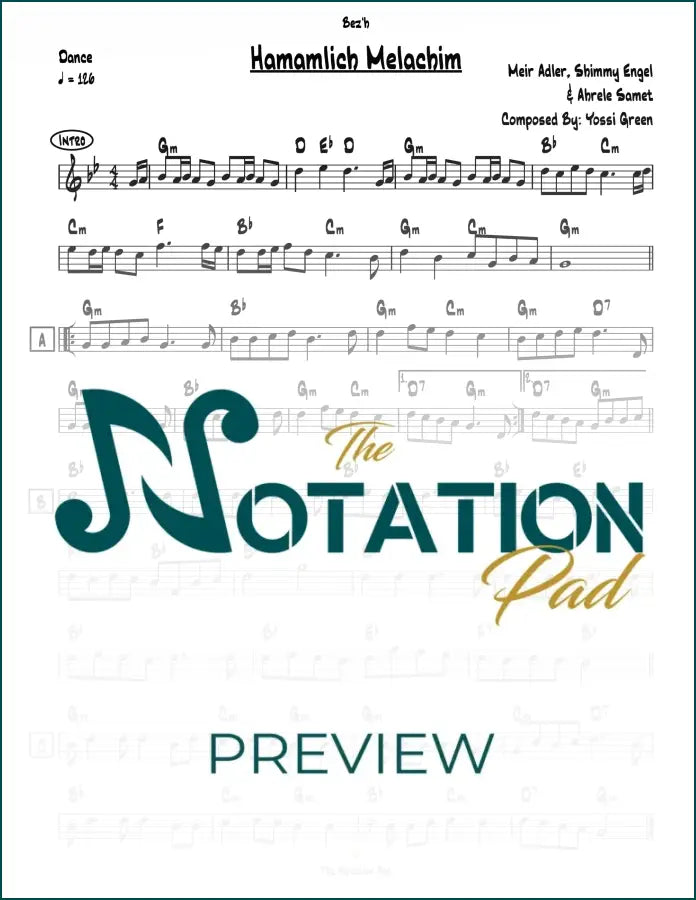 Hamamlich Melachim - Munkatch - Lead Sheet - Sheet Music