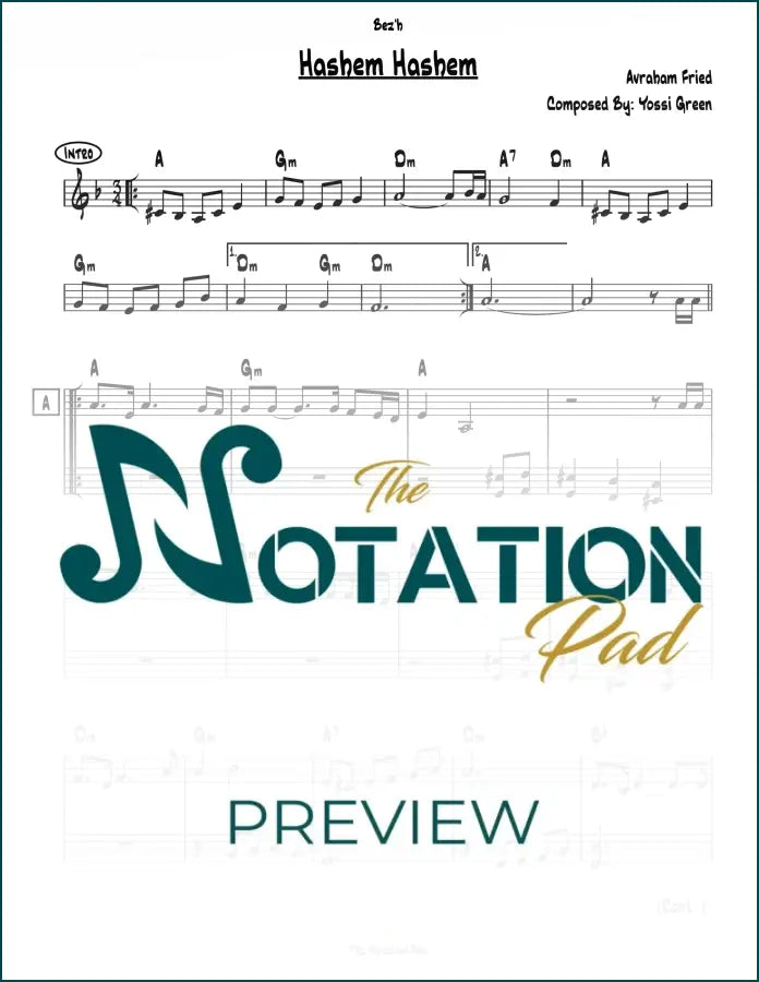 Hashem Hashem 2-Liner Sheet Music