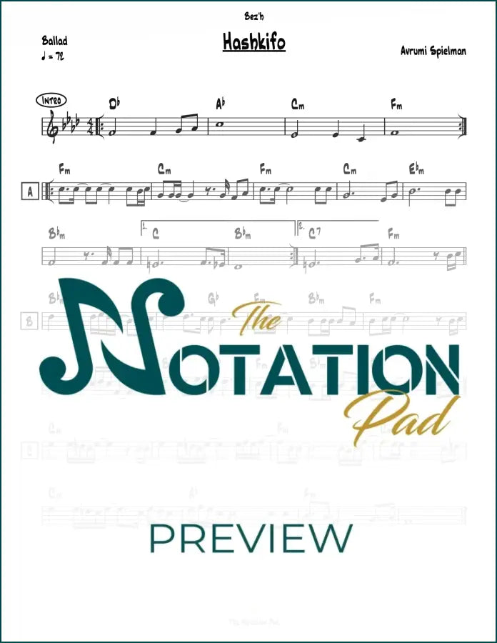 Hashkifo Lead Sheet Sheet Music