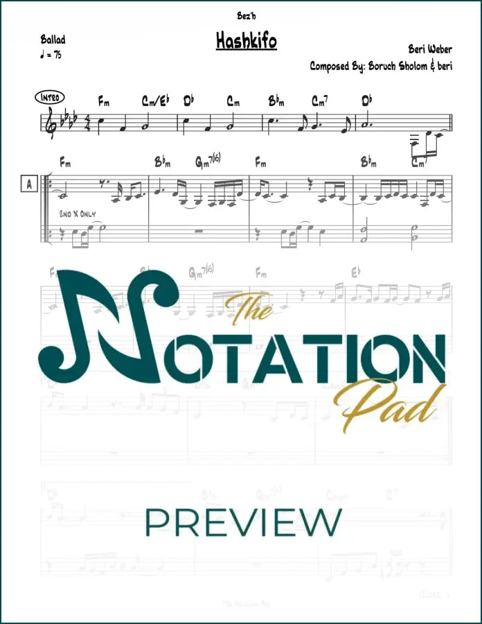 Hashkifo - Beri 2-Liner Sheet Music