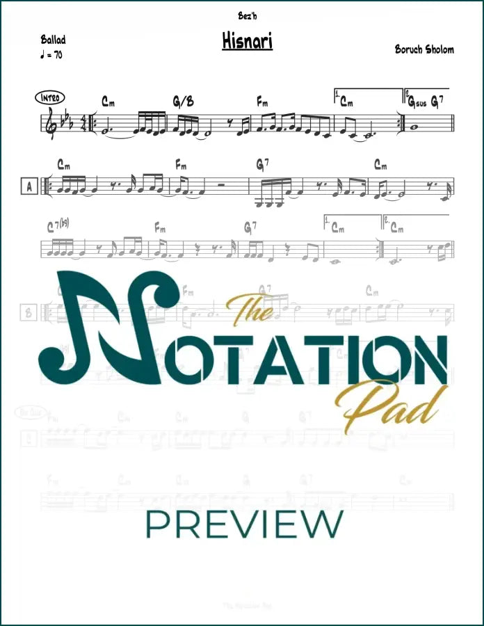 Hisnari - Boruch Sholom Lead Sheet Sheet Music