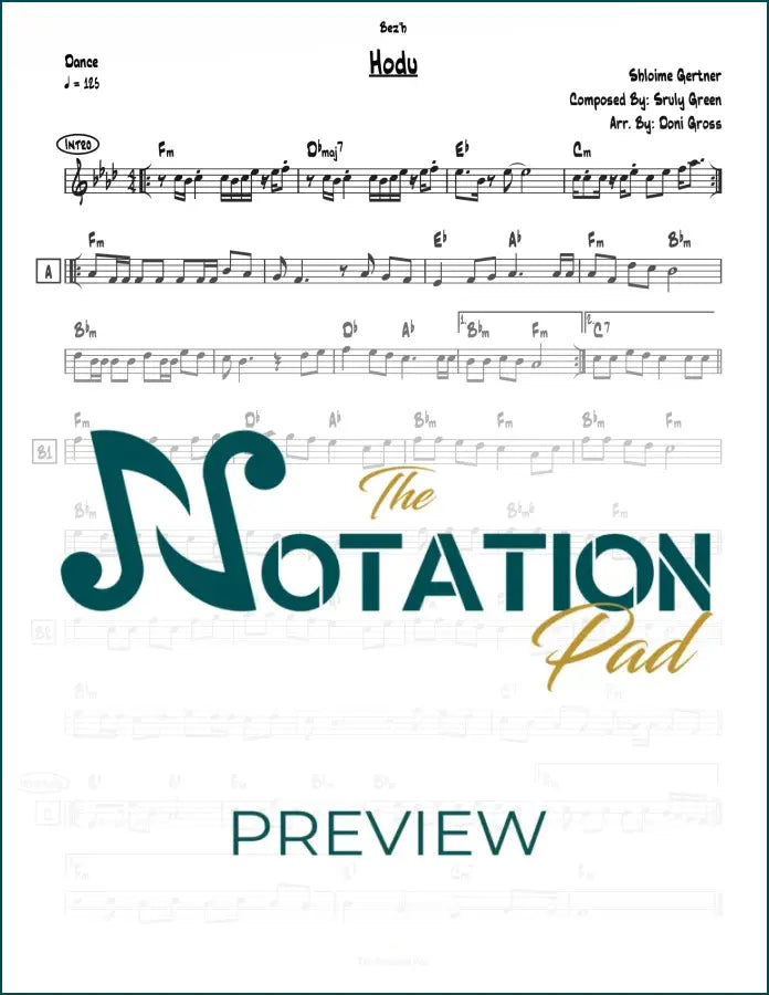 Hodu - Gertner - Lead Sheet - Sheet Music