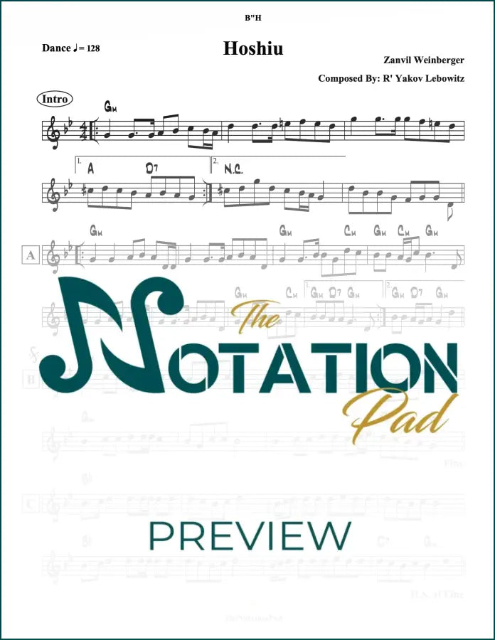 Hoshiu - Zanvil Lead Sheet Sheet Music