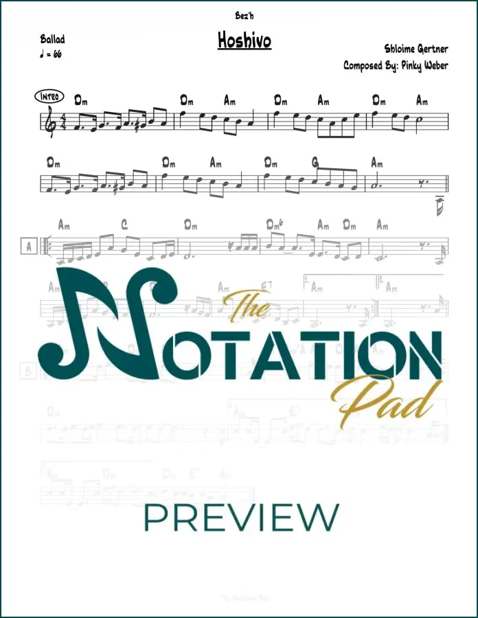 Hoshivo - Gertner - Lead Sheet - Sheet Music