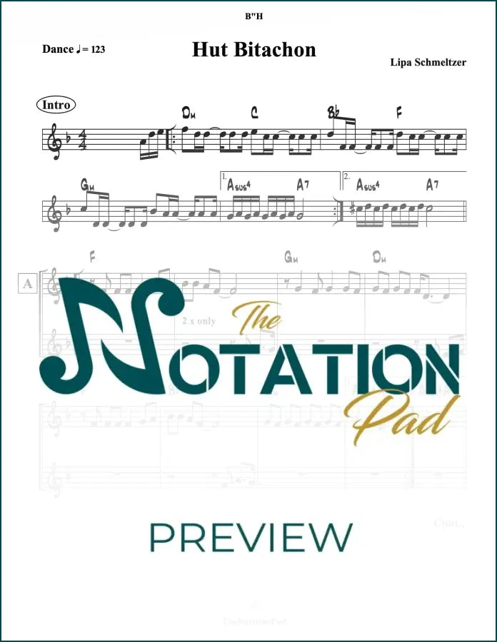 Hut Bitochin / V’haboteiach - Lipa 2-Liner Sheet Music