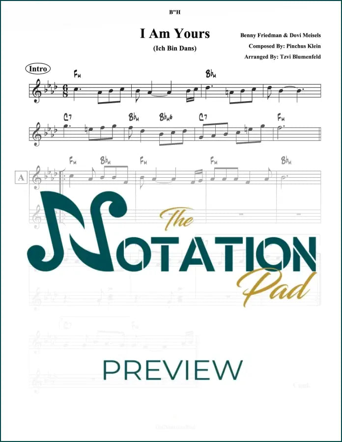 I Am Yours 2-Liner Sheet Music