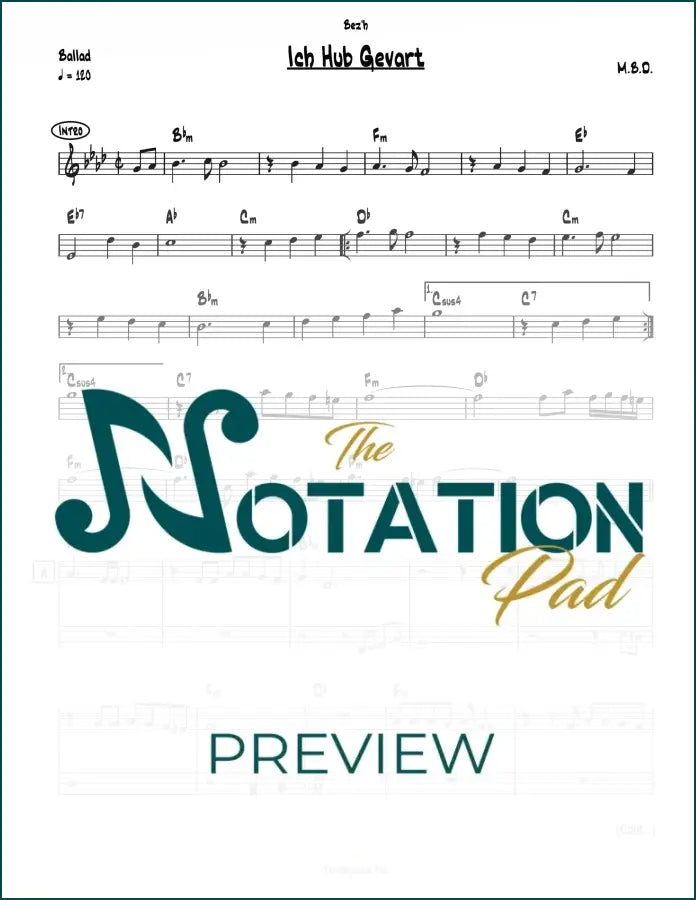 Ich Hub Gevart 2-Liner Sheet Music