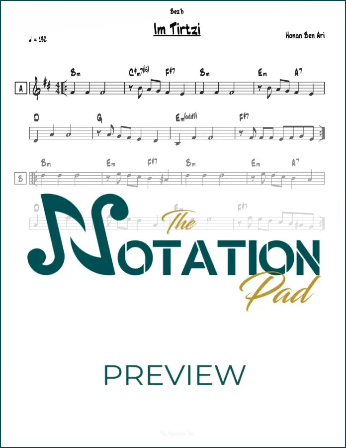 Im Tirtzi - Hanan Ben Ari Lead Sheet Sheet Music