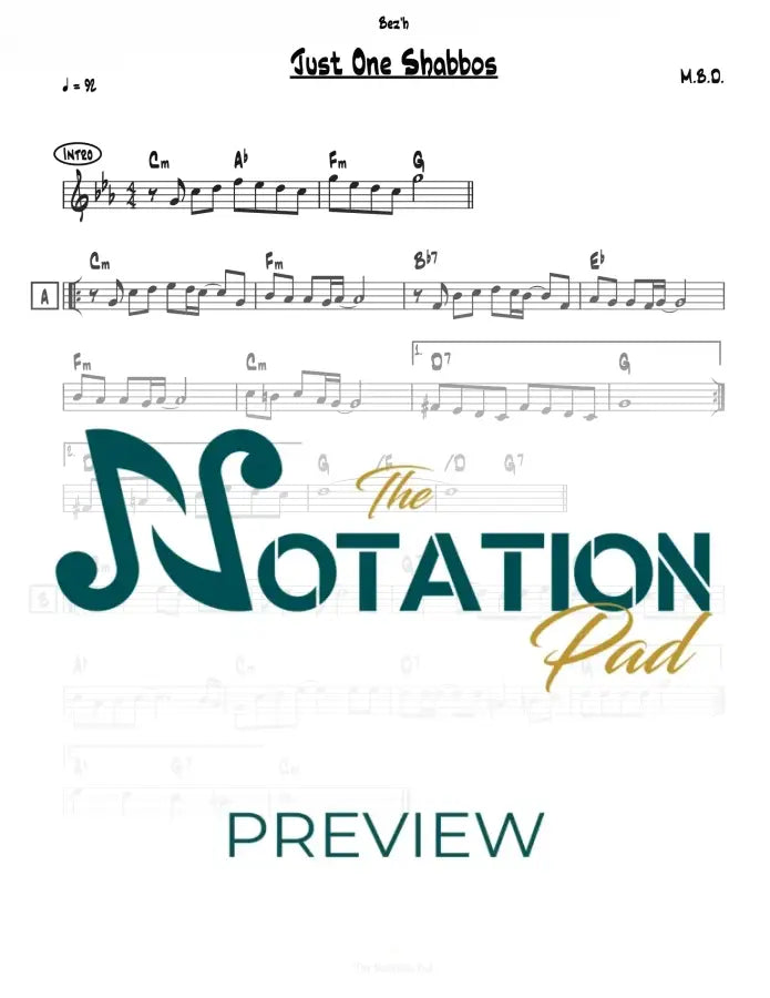 Just One Shabbos Lead Sheet Sheet Music