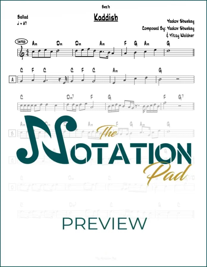 Kaddish Lead Sheet Sheet Music