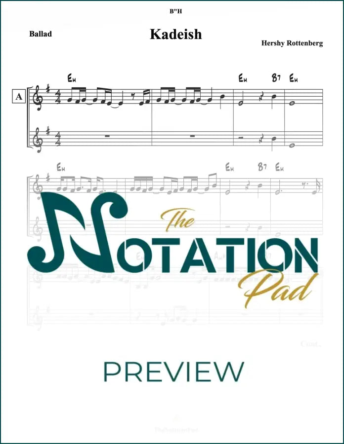 Kadeish - Rottenberg 2-Liner Sheet Music
