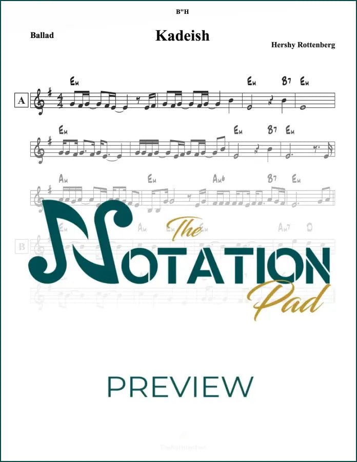 Kadeish - Rottenberg Lead Sheet Sheet Music