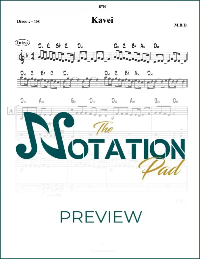 Kavei 2-Liner Sheet Music