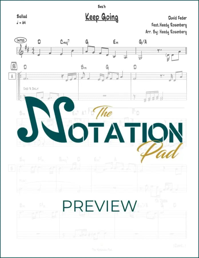 Keep Going - Feder - 2-Liner - Sheet Music