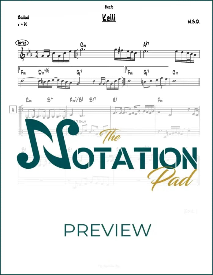 Keili - MBD 2-Liner Sheet Music