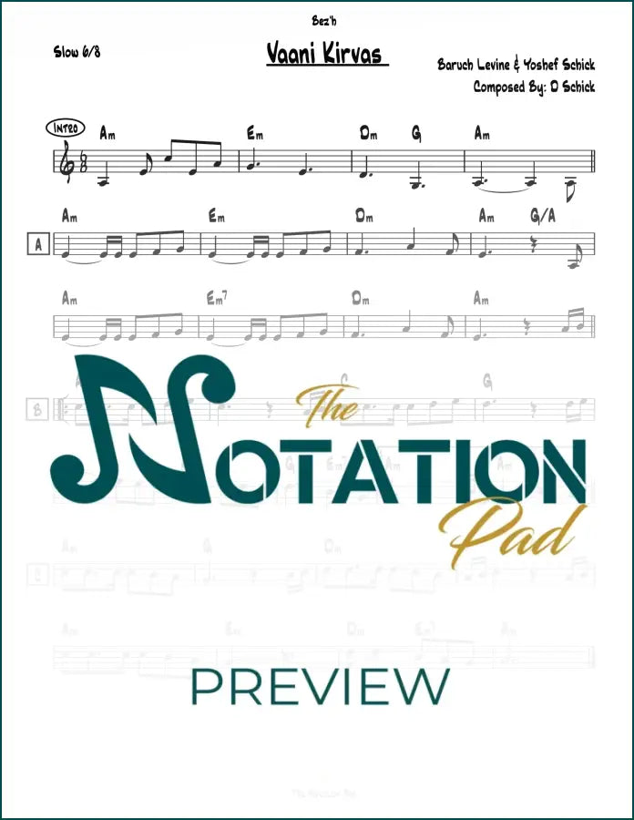 Kirvas Elokim - Levine Lead Sheet Sheet Music