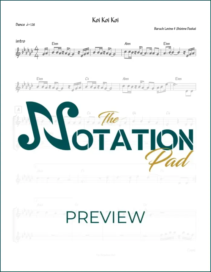 Koi Koi Koi - Levine & Daskal - 2-Liner - Sheet Music