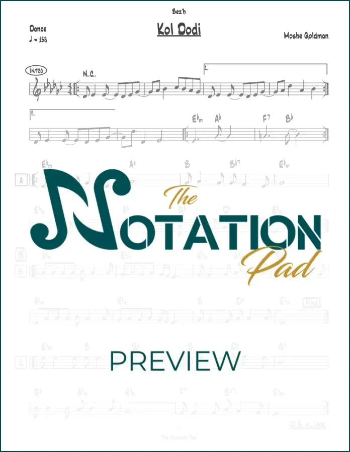 Kol Dodi - Goldman - Lead Sheet - Sheet Music