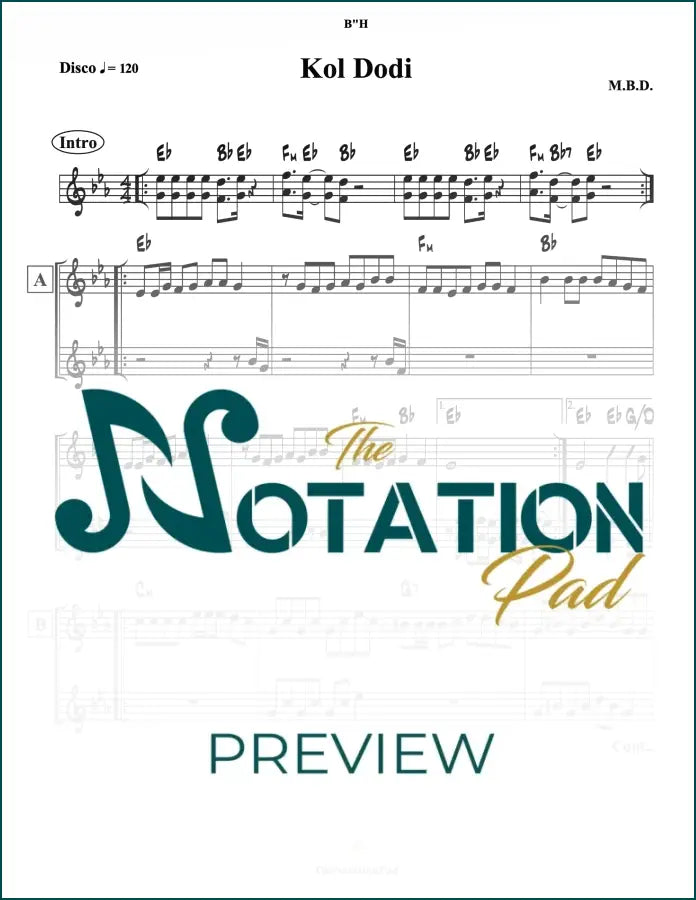 Kol Dodi - MBD 2-Liner Sheet Music