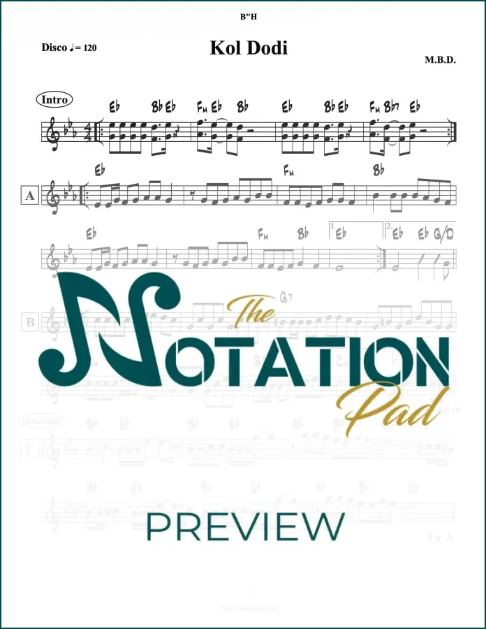 Kol Dodi - MBD Lead Sheet Sheet Music