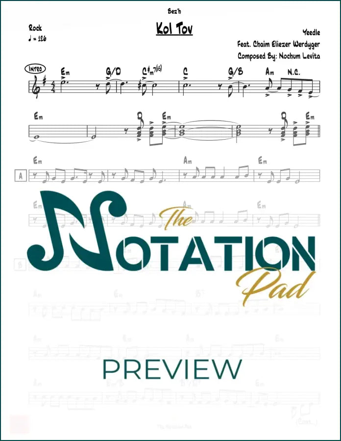 Kol Tov Lead Sheet Sheet Music