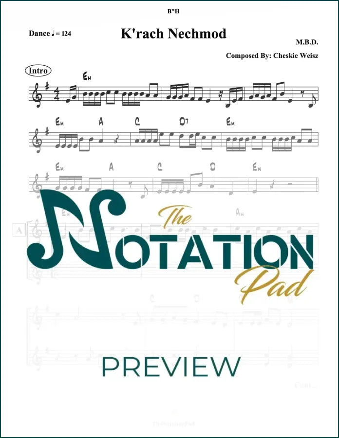 K’rach Nechmod - MBD 2-Liner Sheet Music