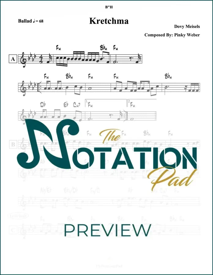 Kretchma Lead Sheet Sheet Music