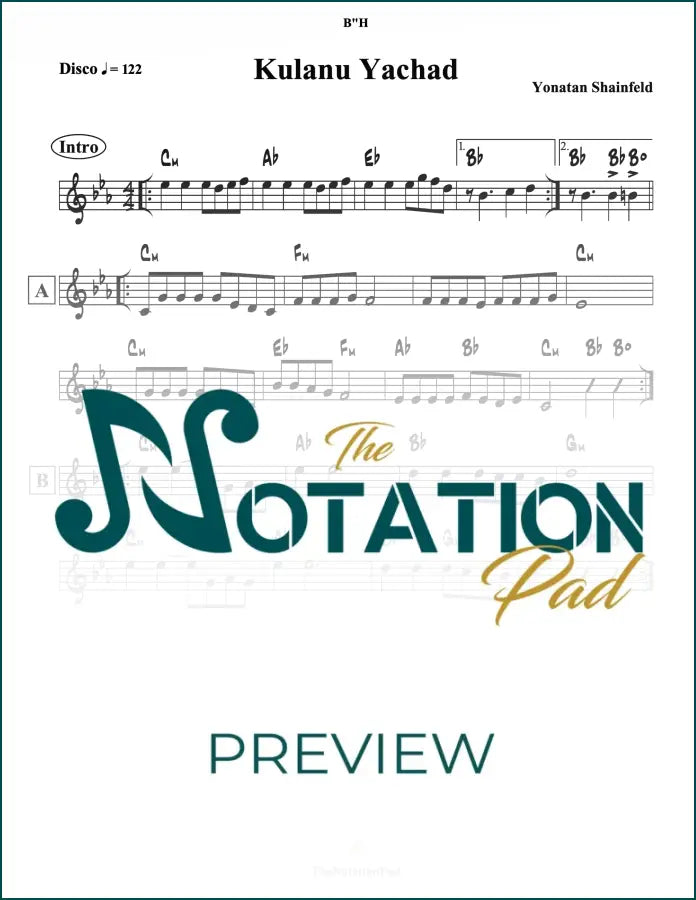 Kulanu Yachad Lead Sheet Sheet Music