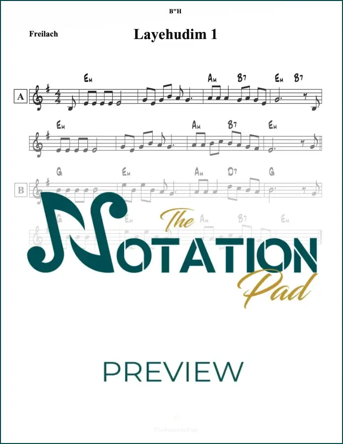 Layehudim - Minor Lead Sheet Sheet Music