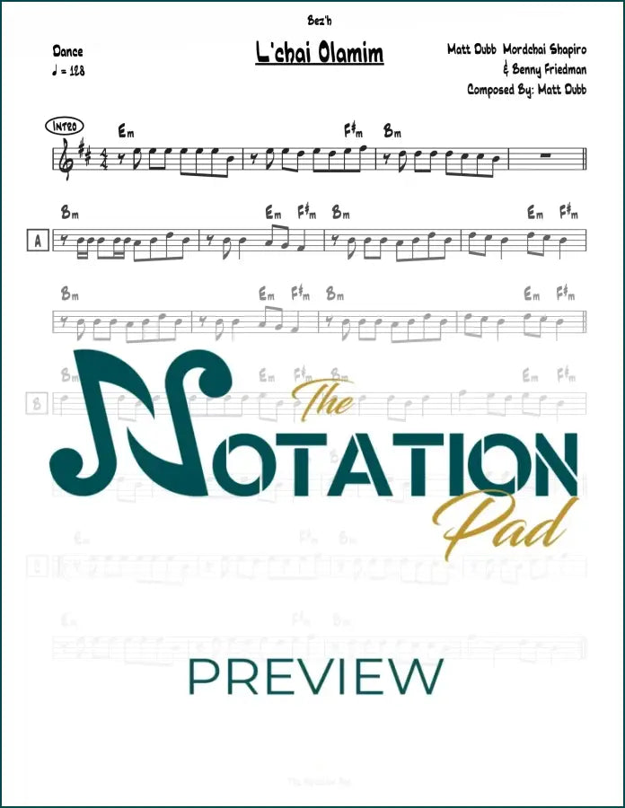 L’chai Olamim - Matt Dubb - Lead Sheet - Sheet Music