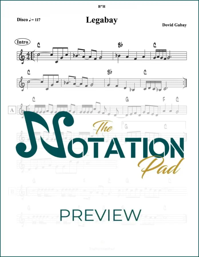 Legabay - Gabay - Lead Sheet - Sheet Music