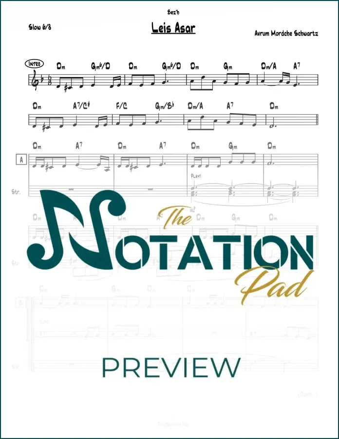 Leis Asar - Avrum Mordche 3-Liner Sheet Music