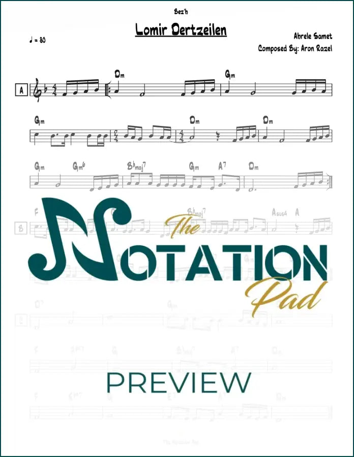 Lomir Dertzeilen Lead Sheet Sheet Music