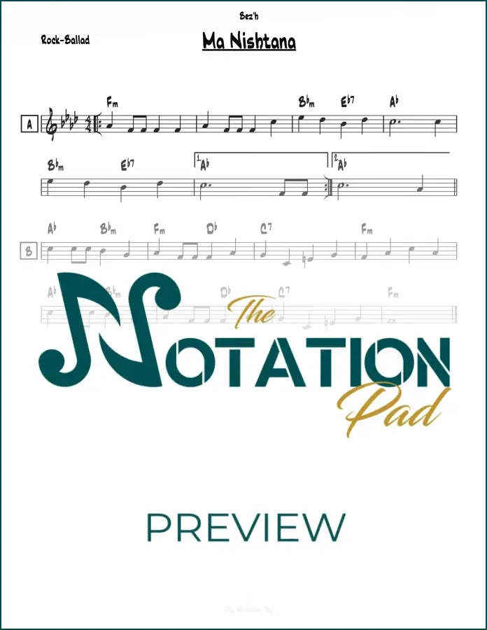 Ma Nishtana - Trad Lead Sheet Sheet Music