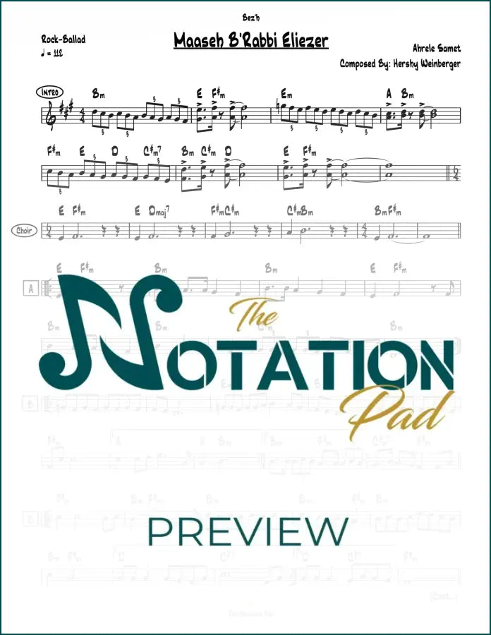 Maaseh B’Rabbi Eliezer Lead Sheet Sheet Music