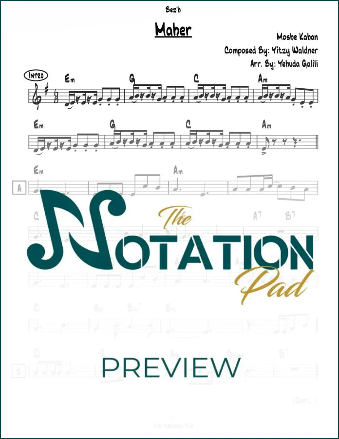 Maher - Moshe Kahan Lead Sheet Sheet Music
