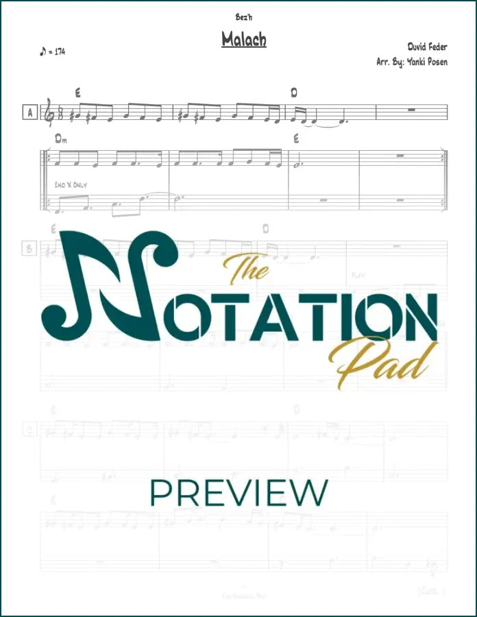Malach - Feder - 2-Liner - Sheet Music