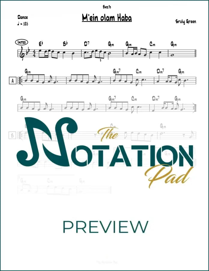 M’ein Olam Haba - Sruly Green Lead Sheet Sheet Music