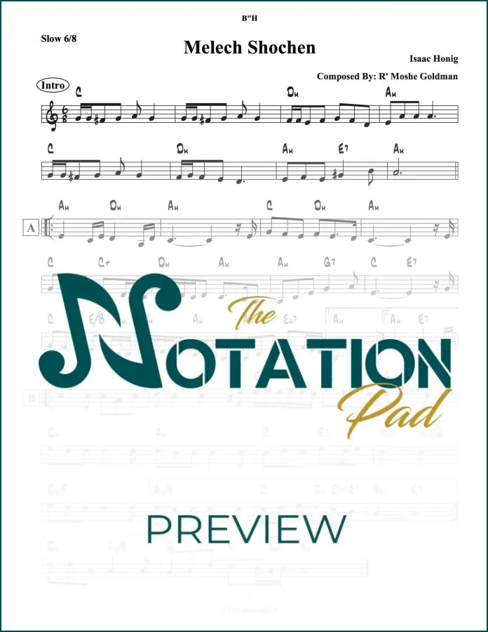 Melech Shochen Lead Sheet Sheet Music