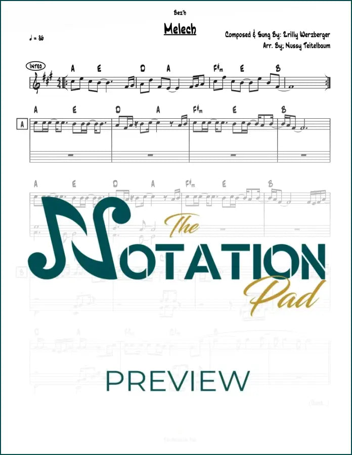 Melech - Zrilly Wertzberger 2-Liner Sheet Music