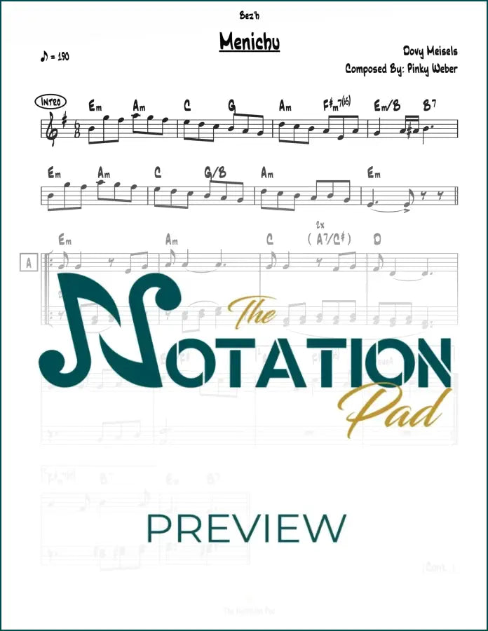 Menichu 2-Liner Sheet Music