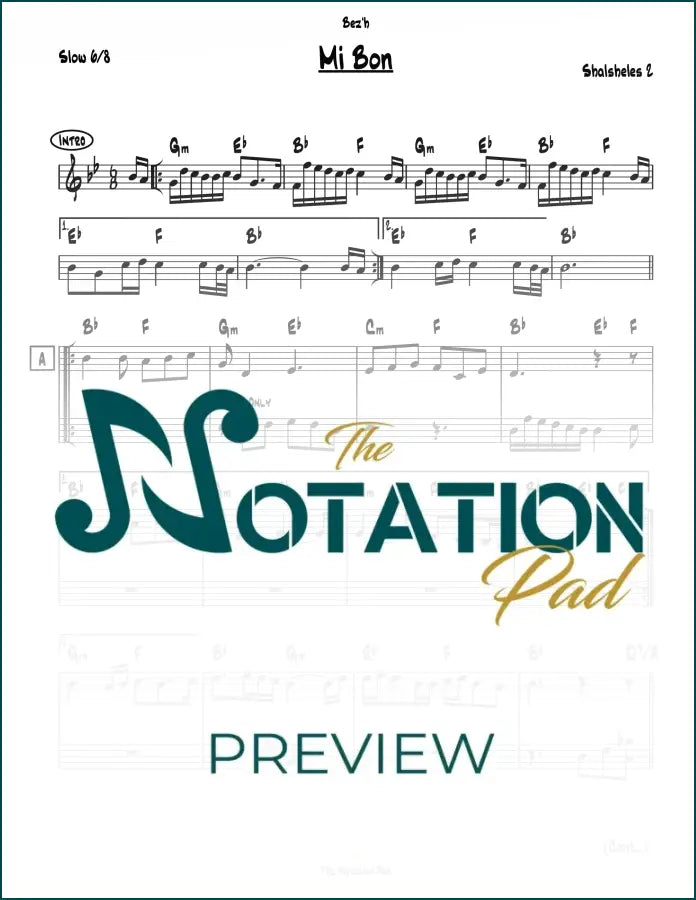 Mi Bon - Shalsheles 2-Liner Sheet Music