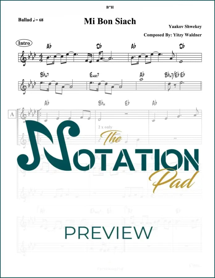 Mi Bon 2-Liner Sheet Music