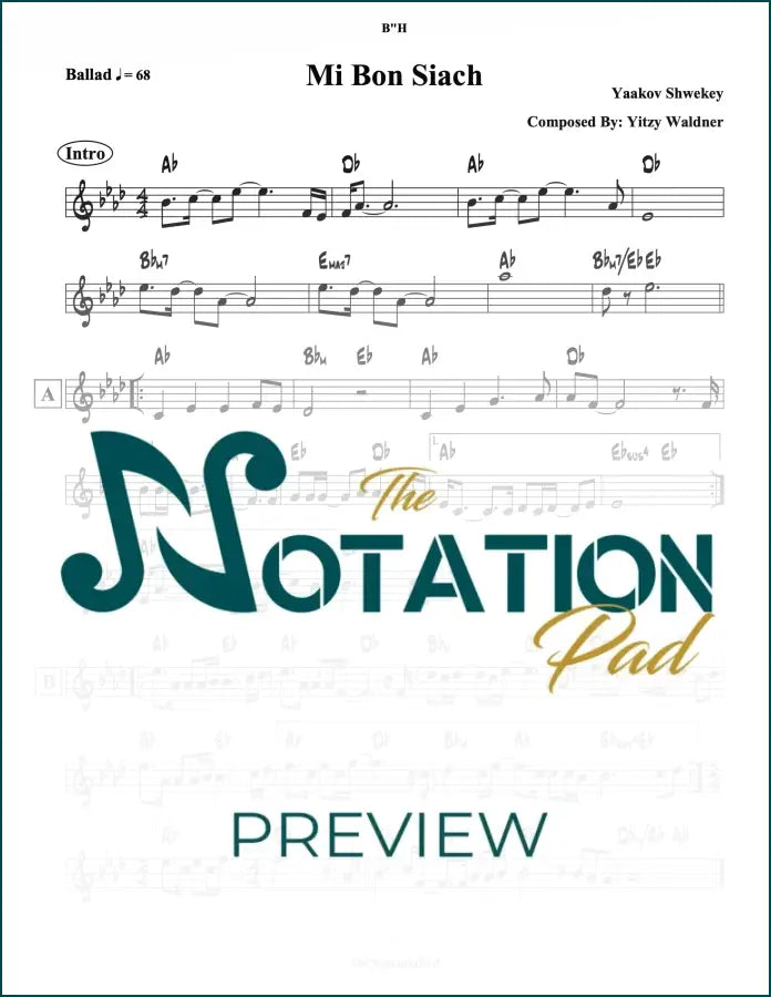 Mi Bon Lead Sheet Sheet Music