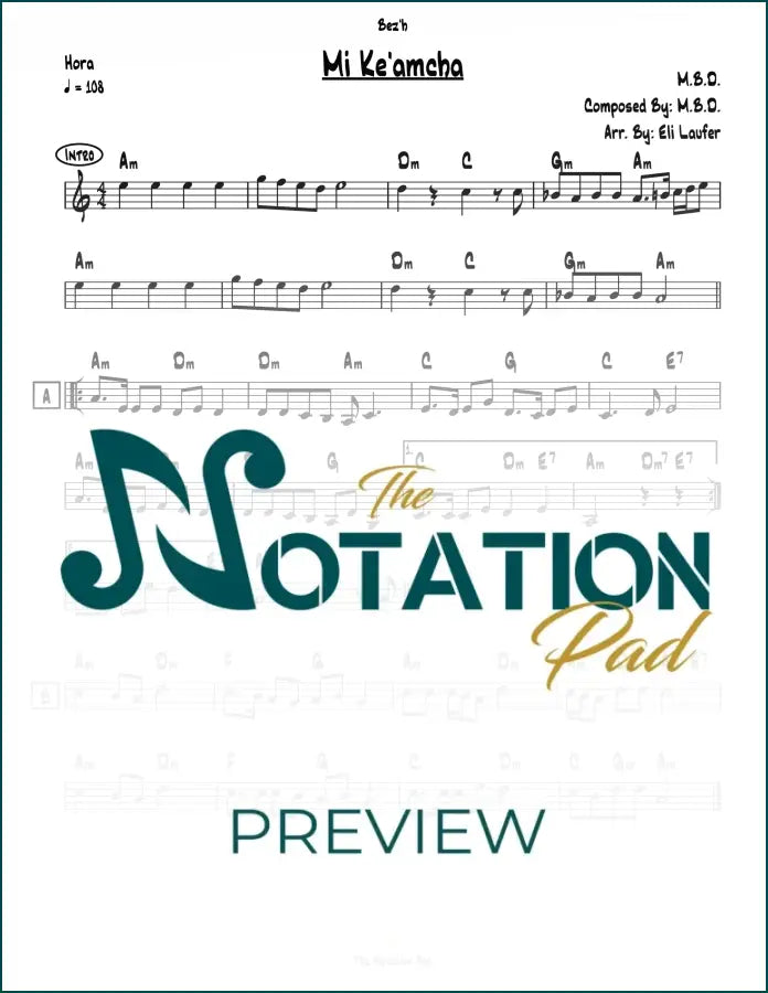 Mi Ke’amcha - MBD - Lead Sheet - Sheet Music