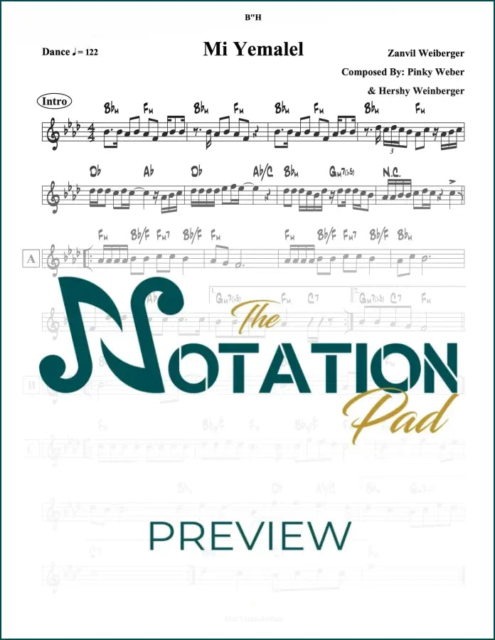 Mi Yemalel - Zanvil Lead Sheet Sheet Music
