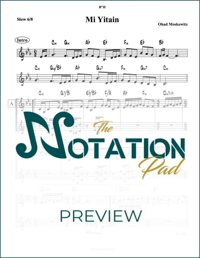 Mi Yitein Ohad 2 Liner Sheet Music