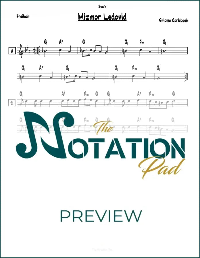 Mizmor Ledovid Lead Sheet Sheet Music