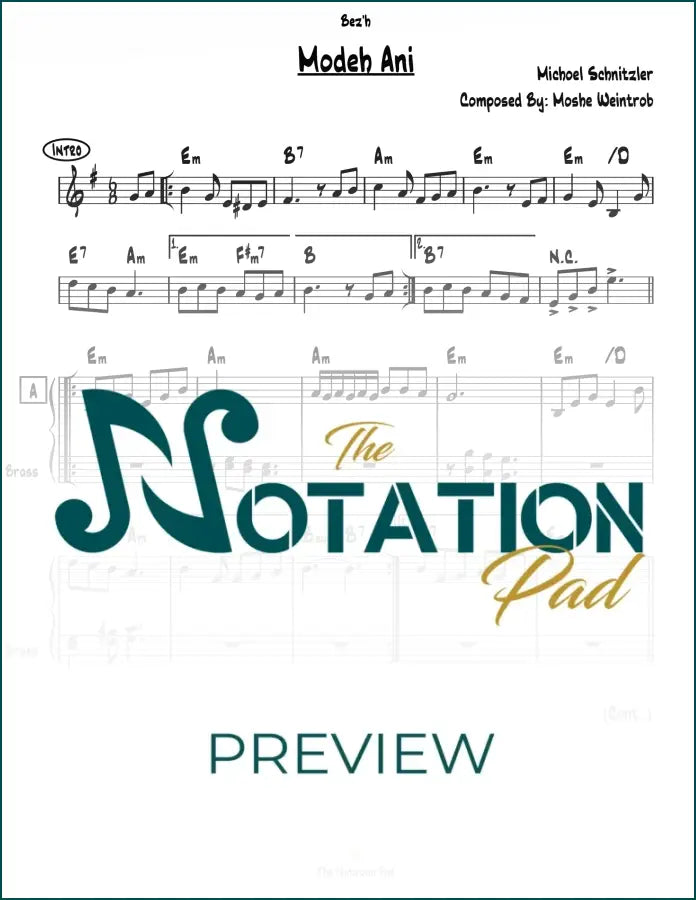 Modeh Ani 2-Liner Sheet Music
