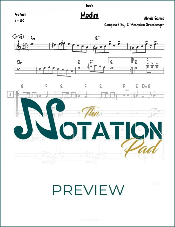 Modim 2-Liner Sheet Music